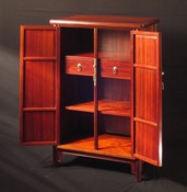 Chinese round corner cabinet