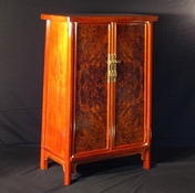 Walnut burl cabinet